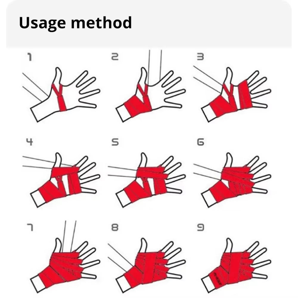 Premium Cotton Boxing & Muay Thai Hand Wraps (3M / 5M) – Elastic Wrist Support