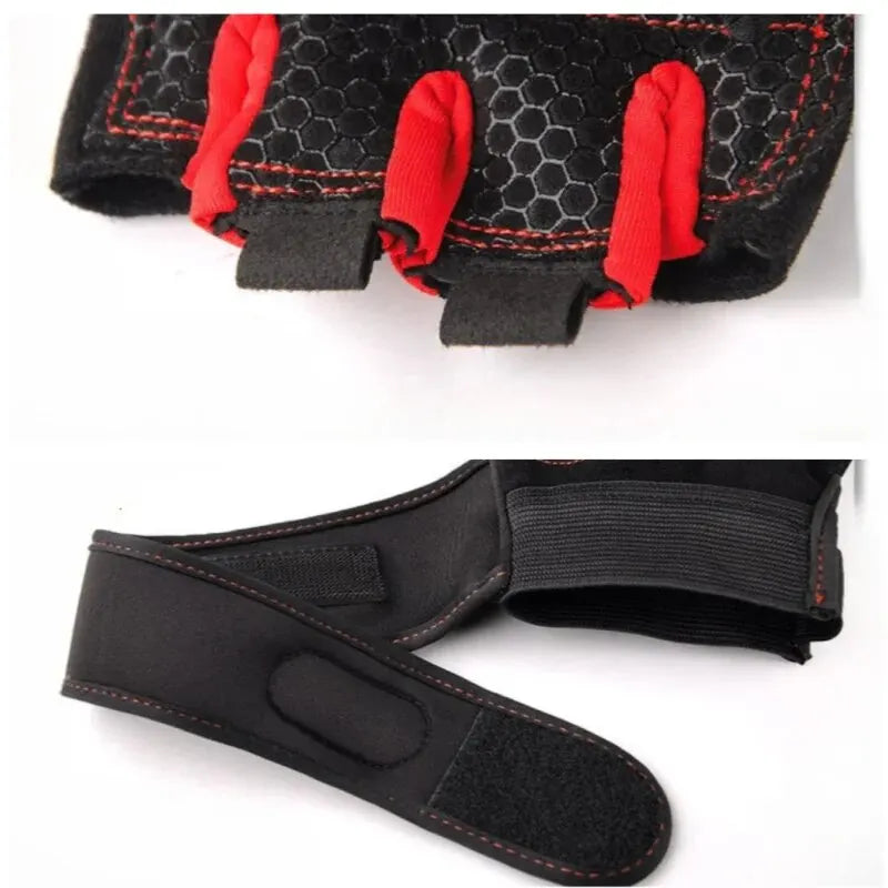 Half-Finger Fitness Gloves with Integrated Wrist Wrap Support