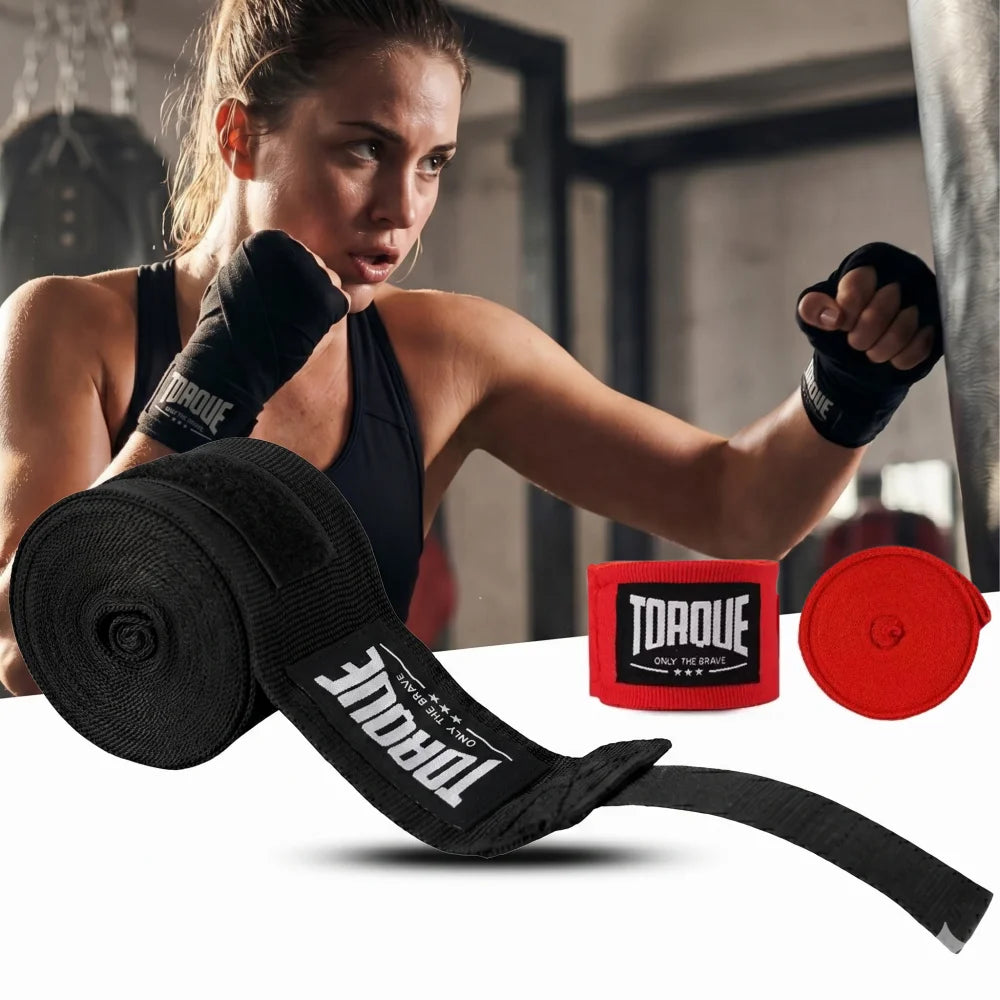Premium Cotton Boxing & Muay Thai Hand Wraps (3M / 5M) – Elastic Wrist Support