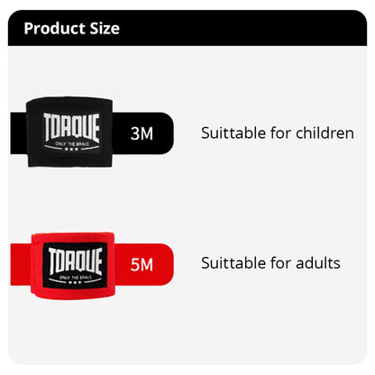 Premium Cotton Boxing & Muay Thai Hand Wraps (3M / 5M) – Elastic Wrist Support